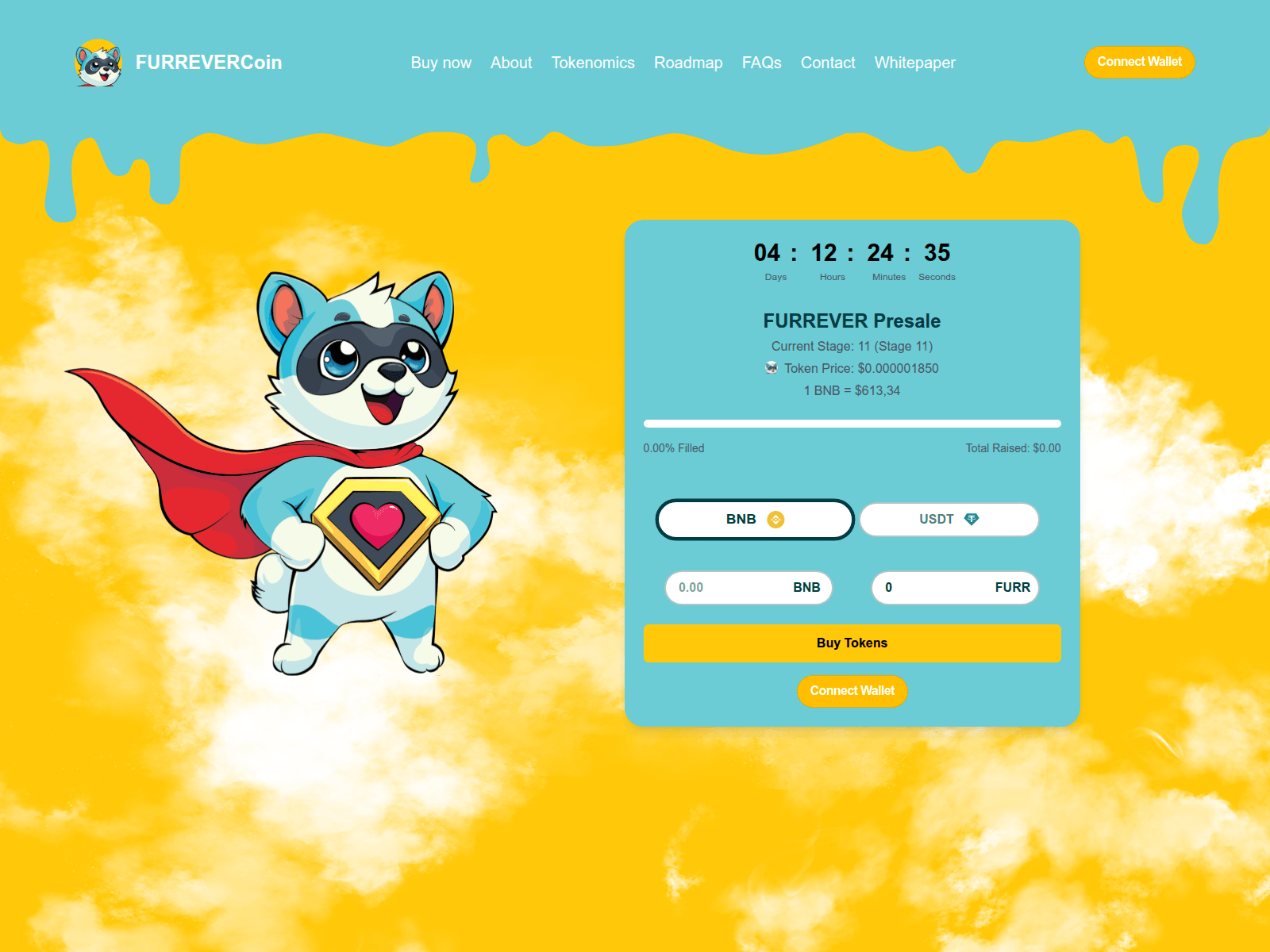 Screenshot of www.furrevercoin.com