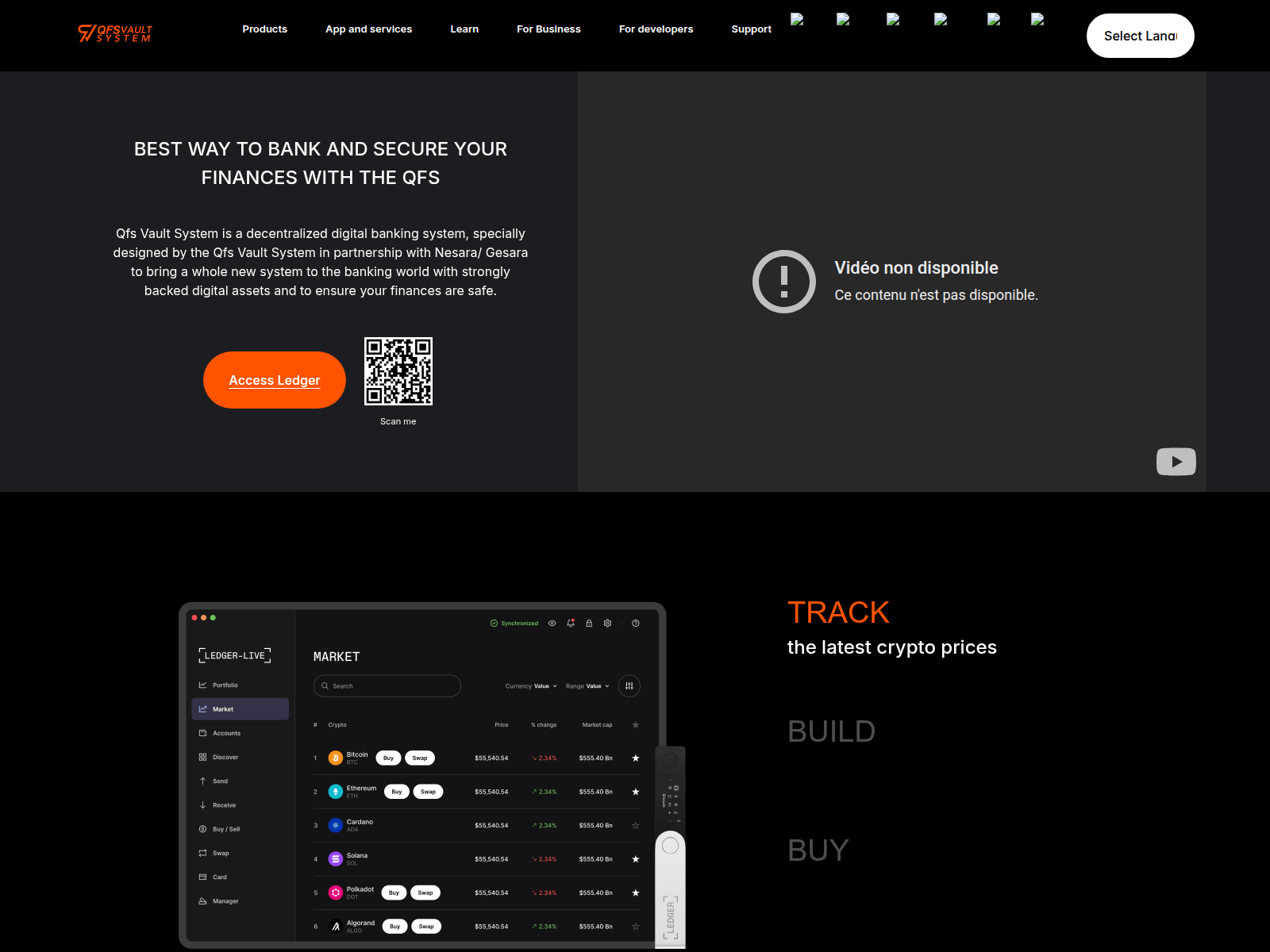 Screenshot of qfsvaultsystems.com