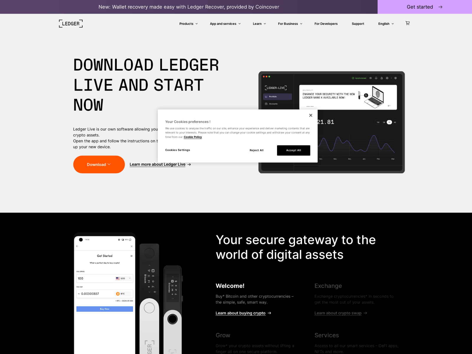 Screenshot of start-ledger-1bh.pages.dev