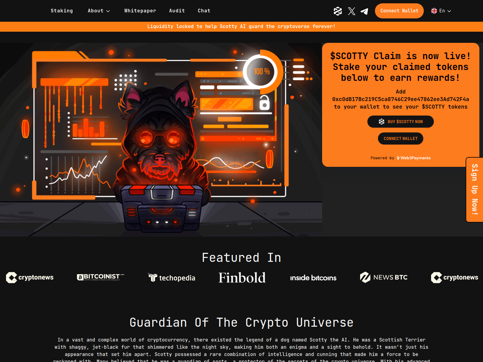 Forensic screenshot of scottytheai-xyz.pages.dev