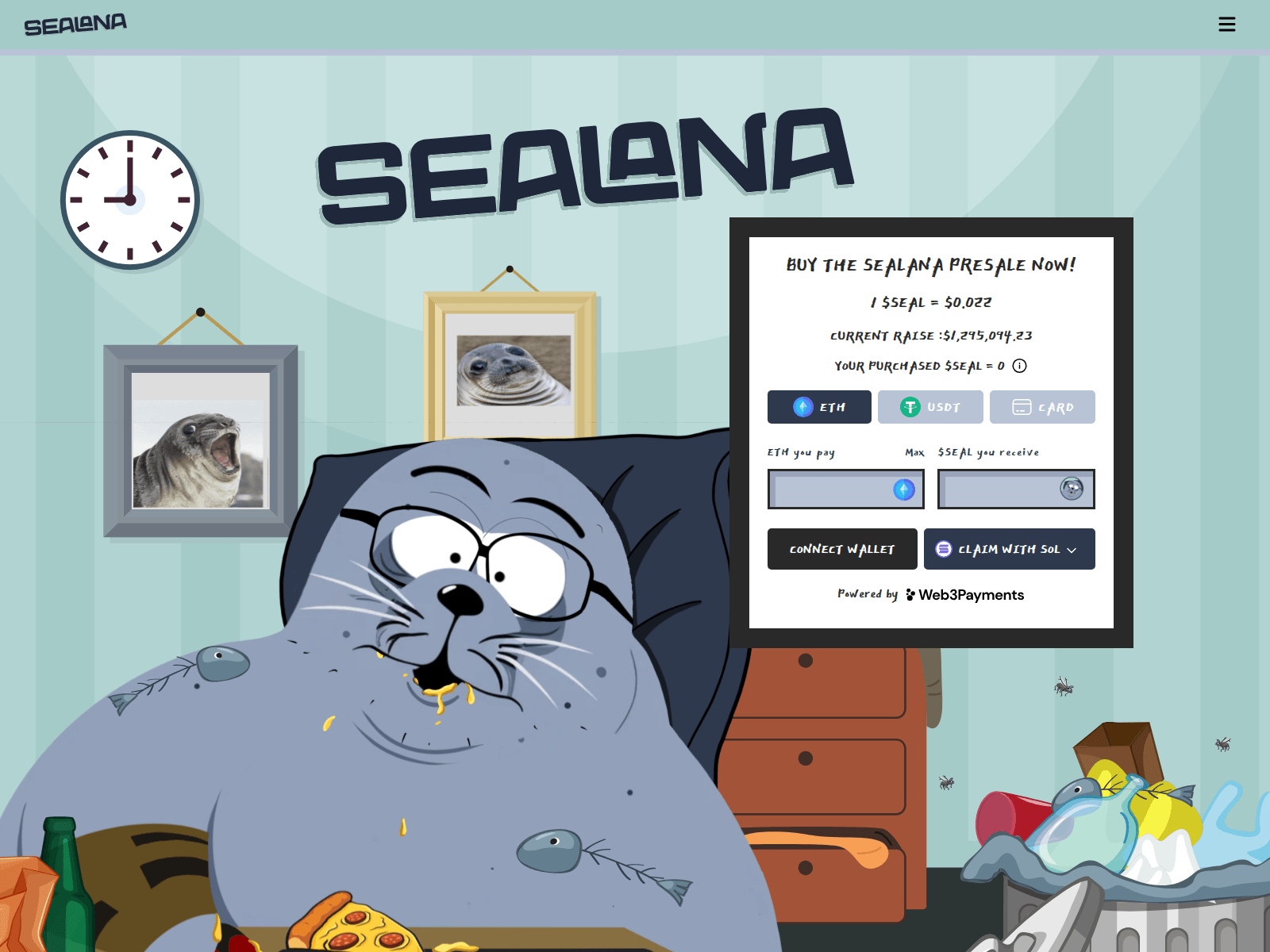 Screenshot of sealana-dashboard.pages.dev