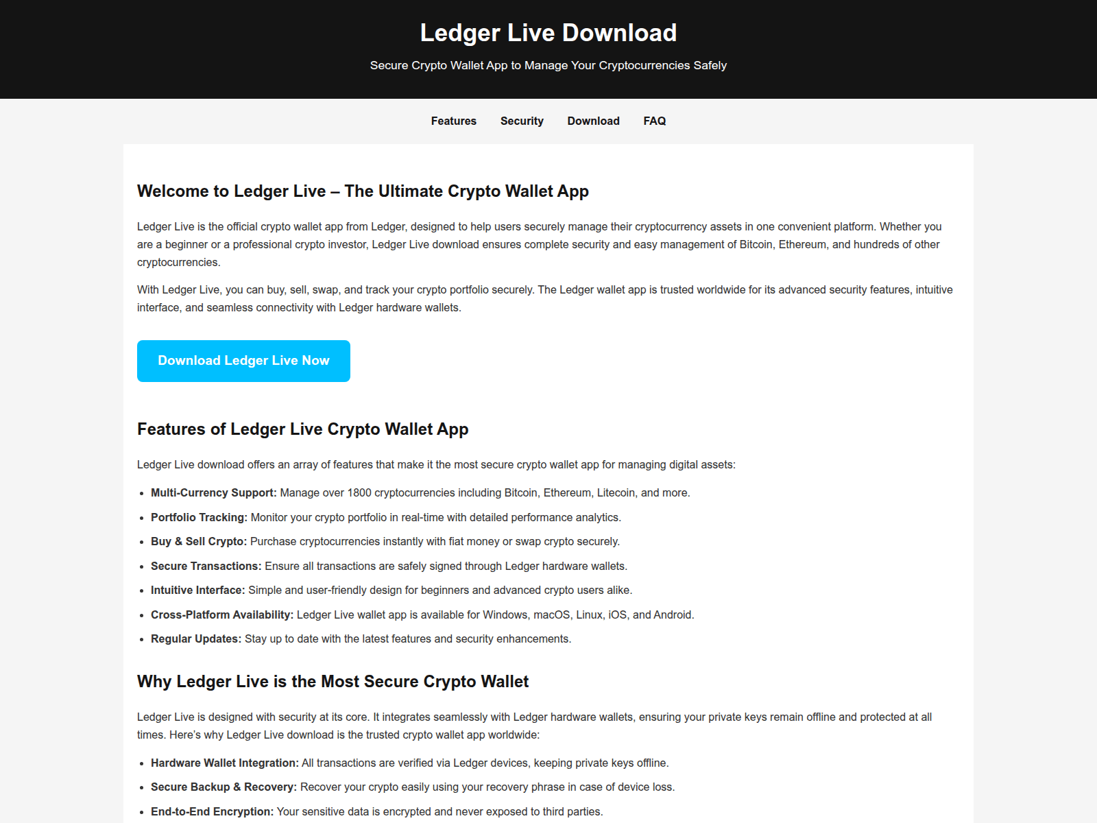 Screenshot of ledgerlive-homepage.pages.dev