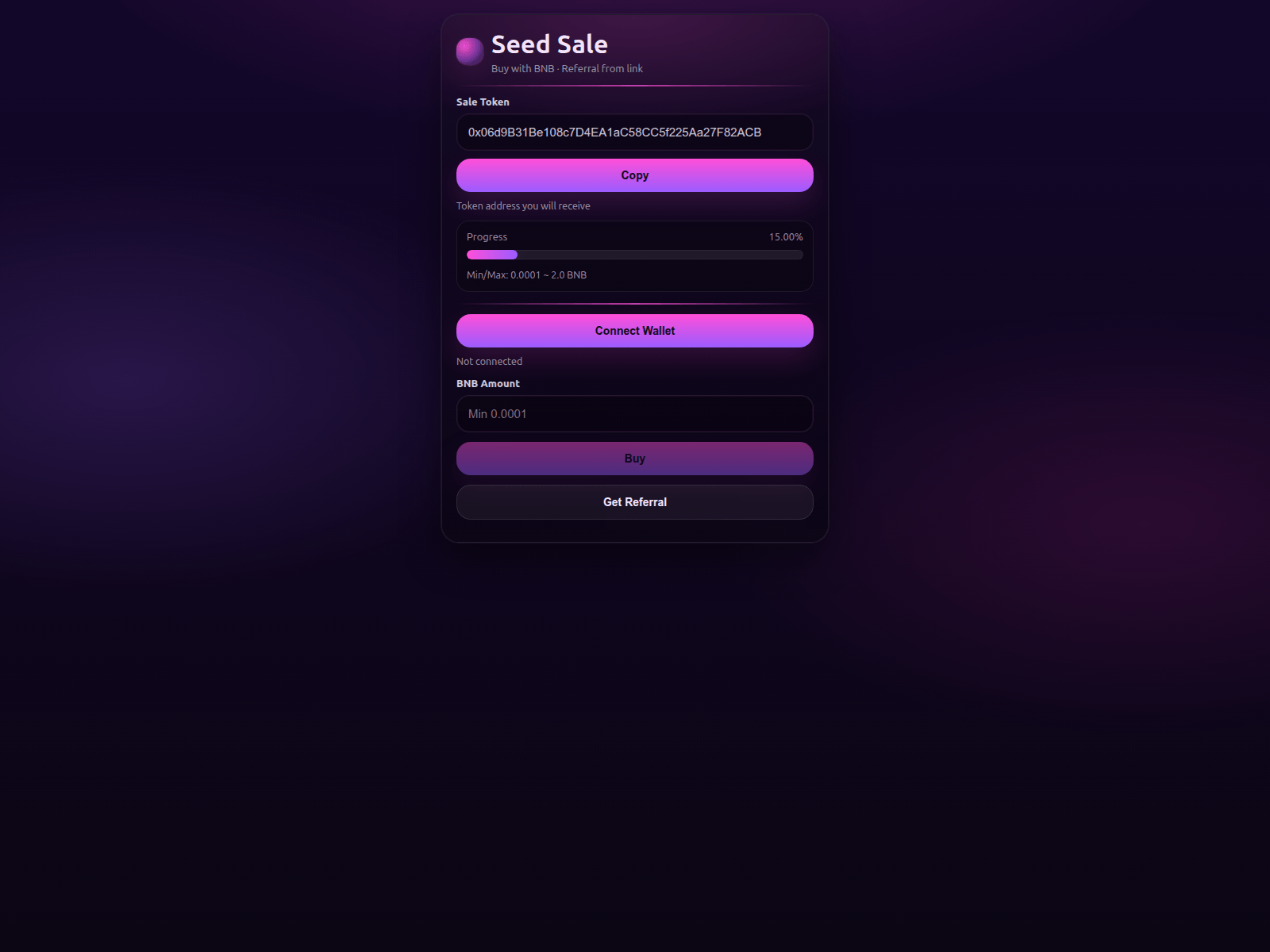 Screenshot of www.buyseed.xyz