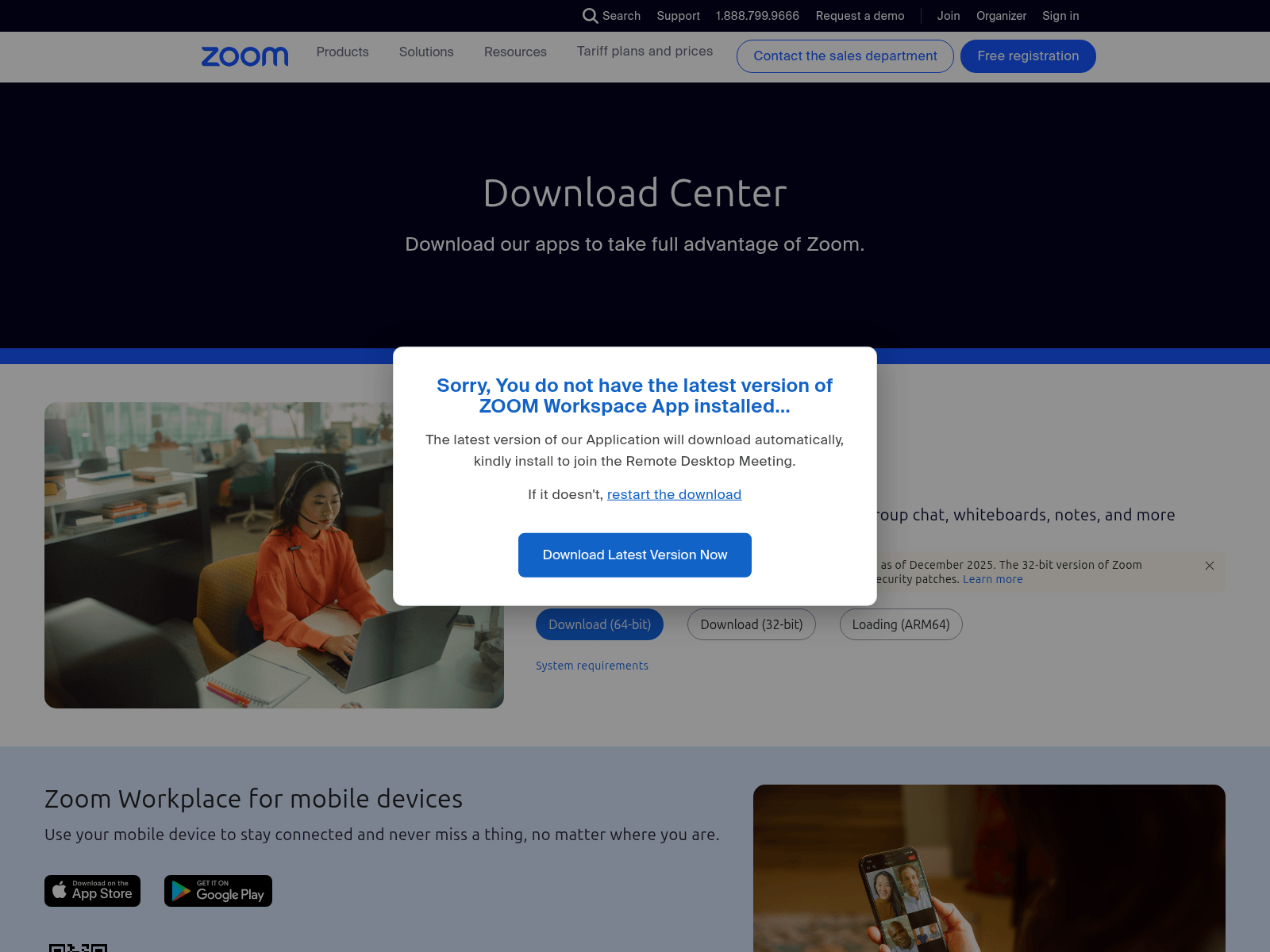 Forensic screenshot of getzoomupdate.com