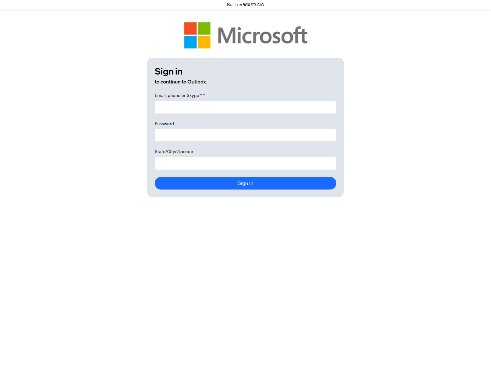 Forensic screenshot of sallybartow.wixstudio.com