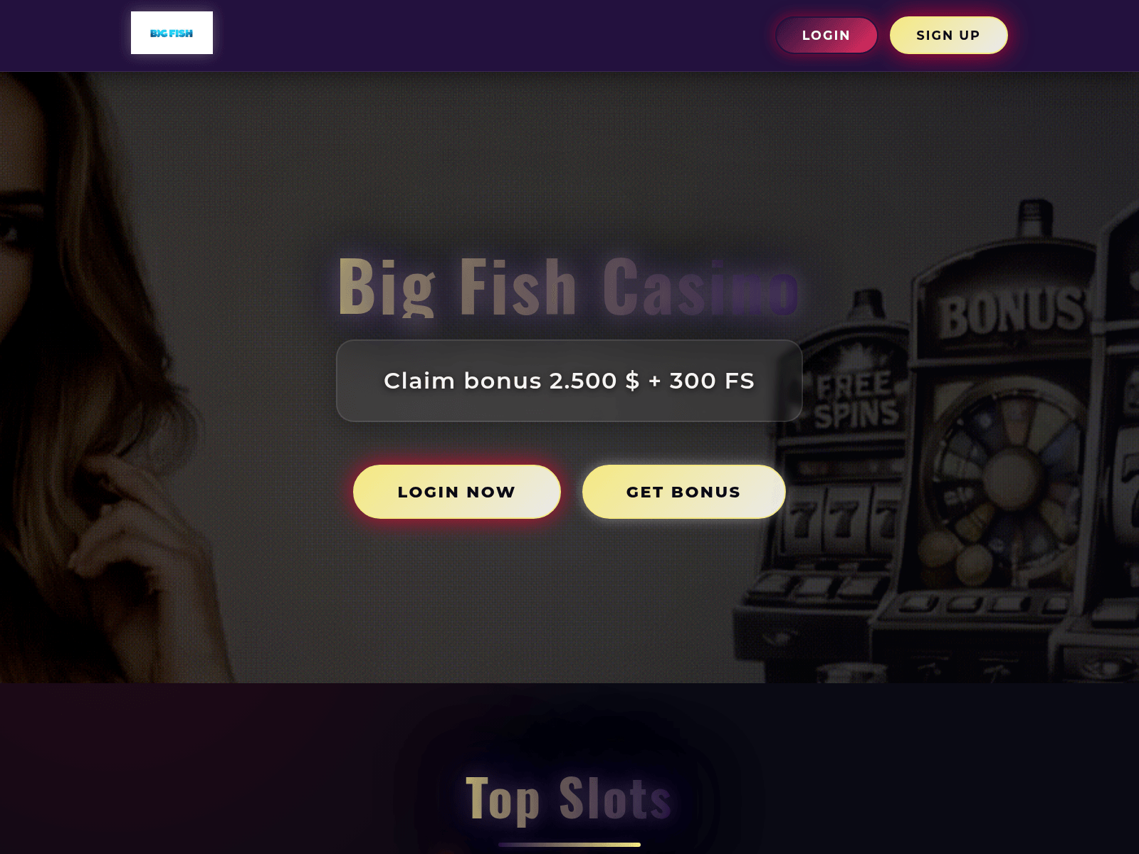 Screenshot of bigfishcasinoau.com