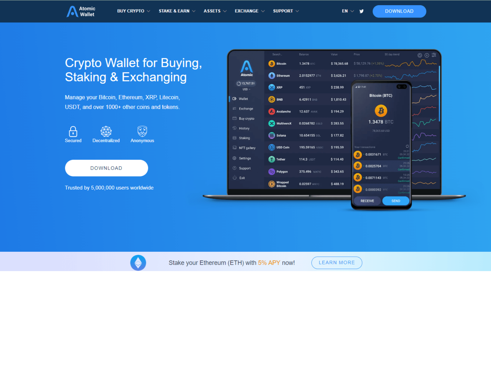Screenshot of attomicwallettu.webflow.io