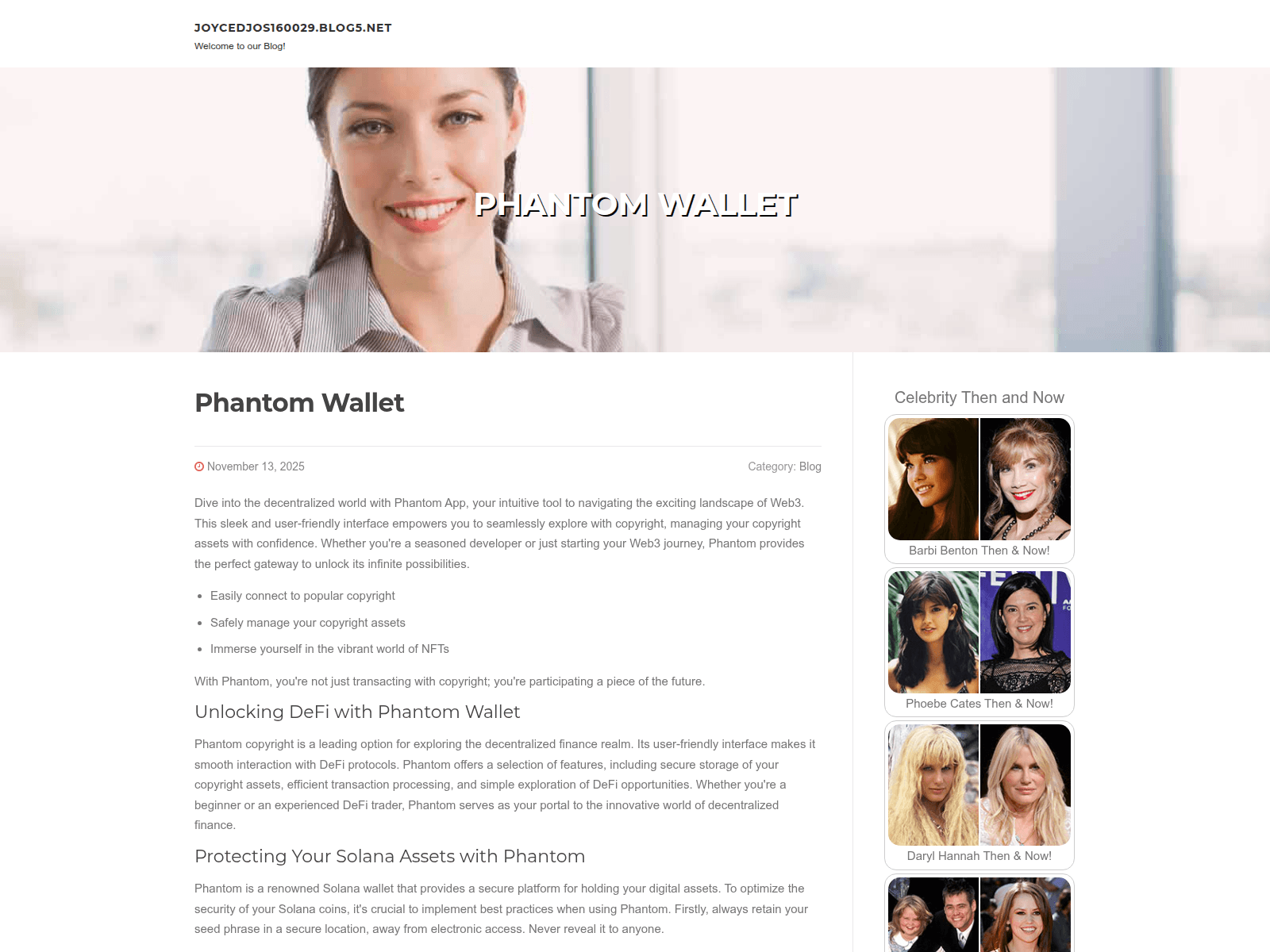 Forensic screenshot of joycedjos160029.blog5.net