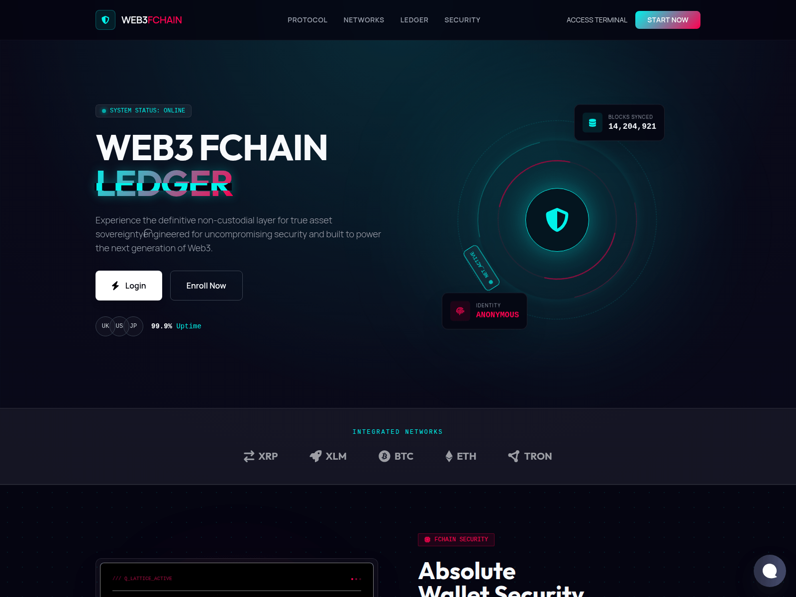 Screenshot of web3fchainledger.com