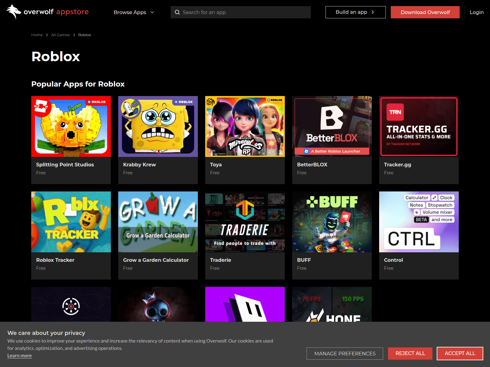 Forensic screenshot of overwolf.com