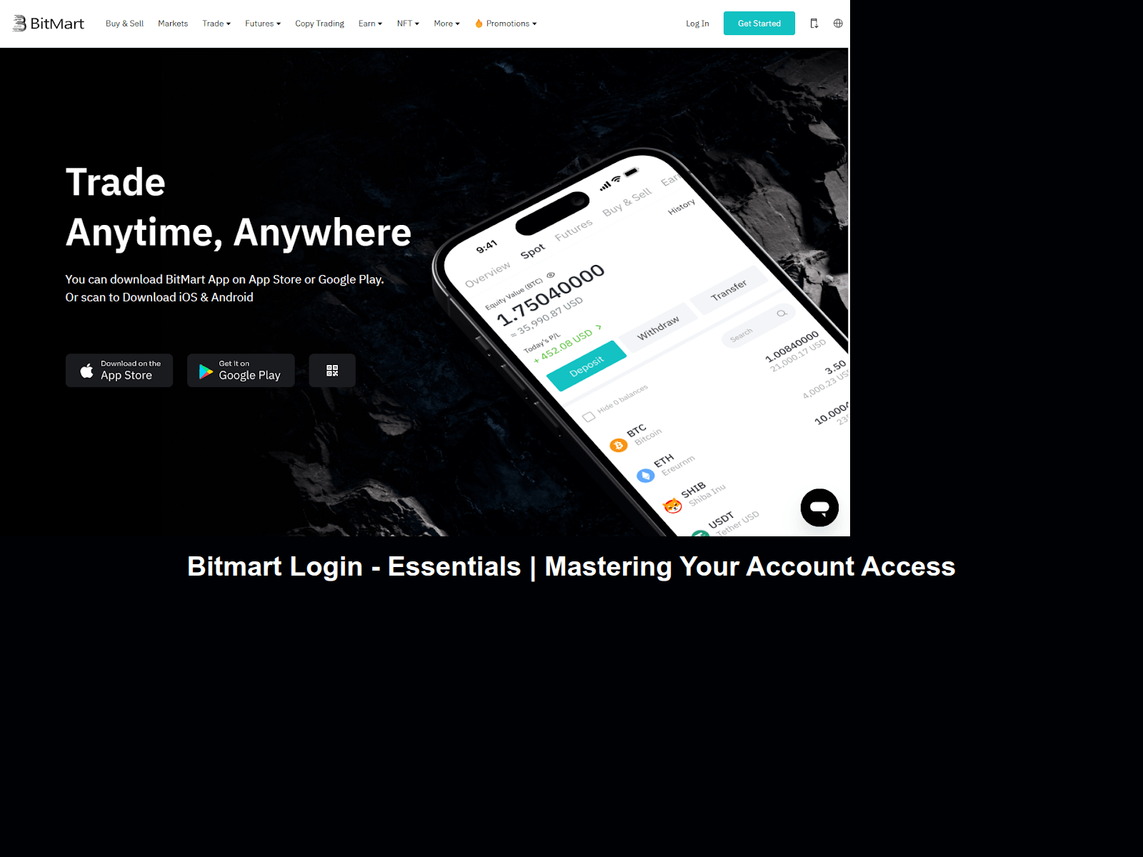 Screenshot of bitmartloginut.webflow.io