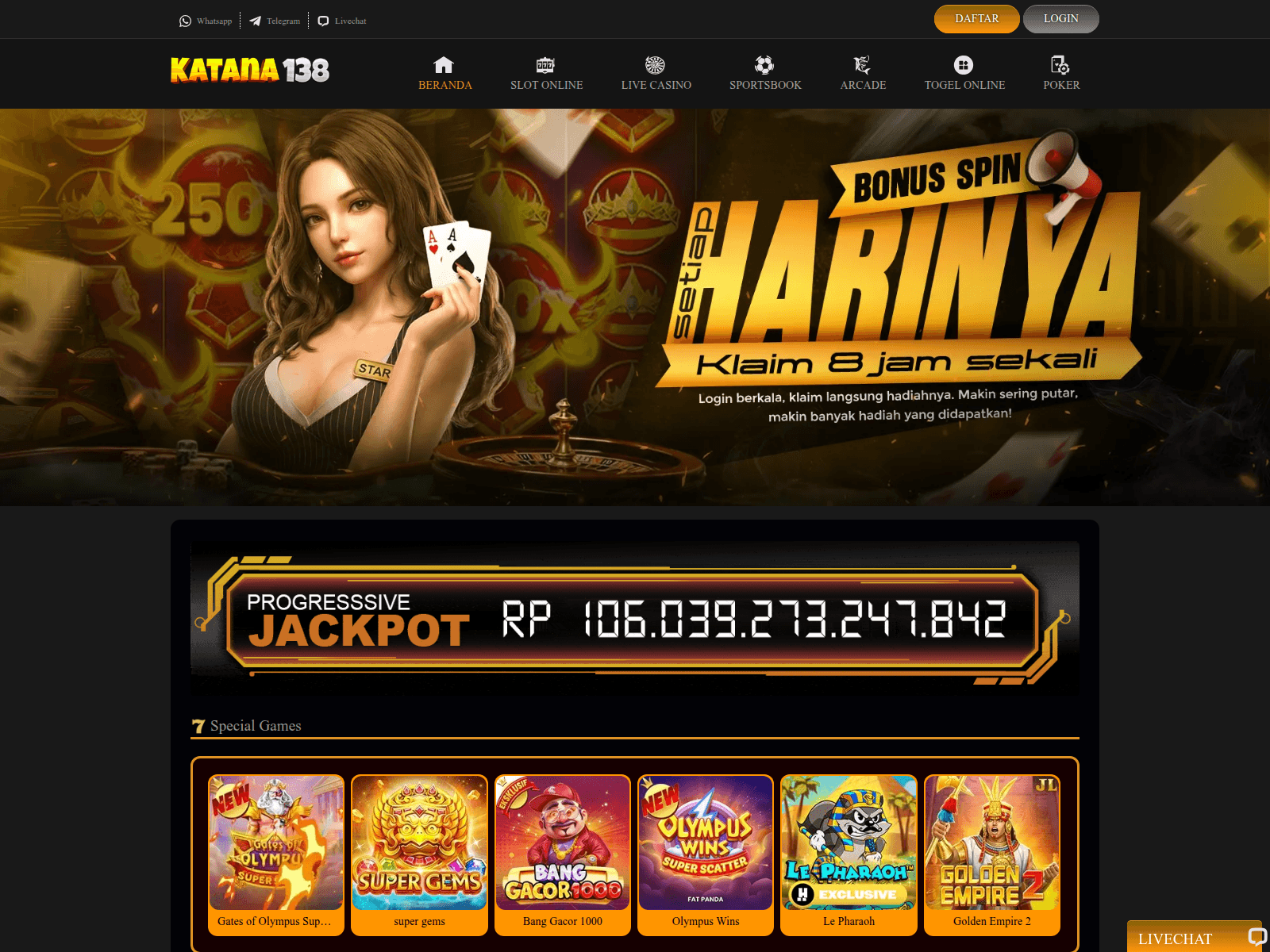 Forensic screenshot of katana138.net