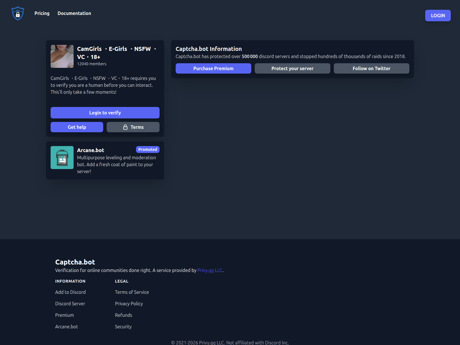 Screenshot of protect.discordserver-verification.xyz