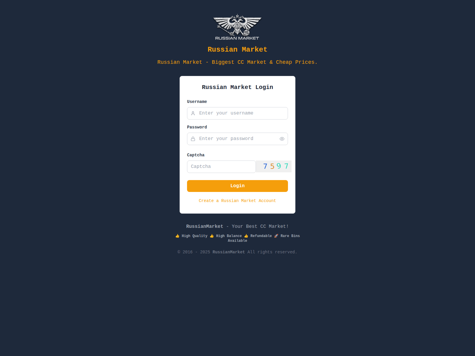 Screenshot of russianmarket.bz