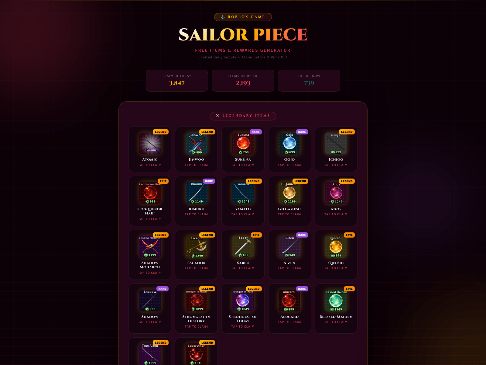 Screenshot of allsailorpiece.pages.dev