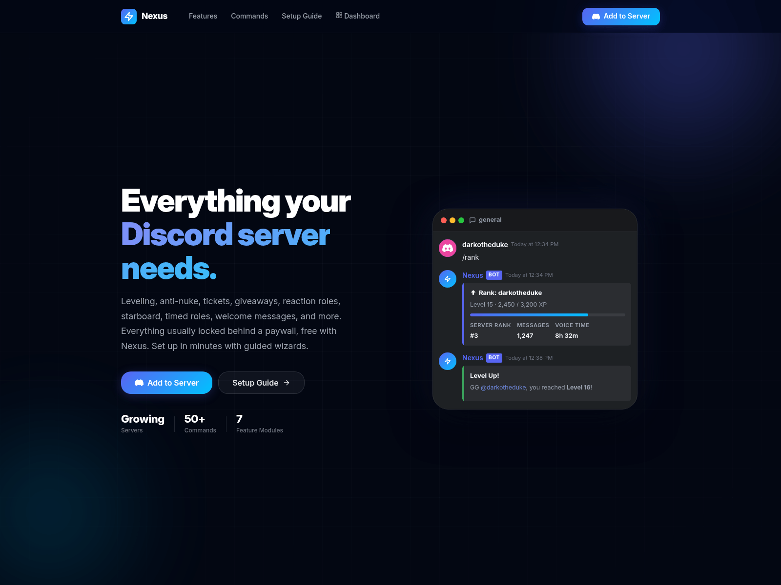 Screenshot of www.nexusbot.pro