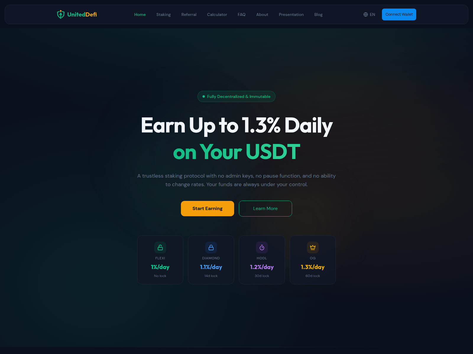 Forensic screenshot of www.uniteddefi.live