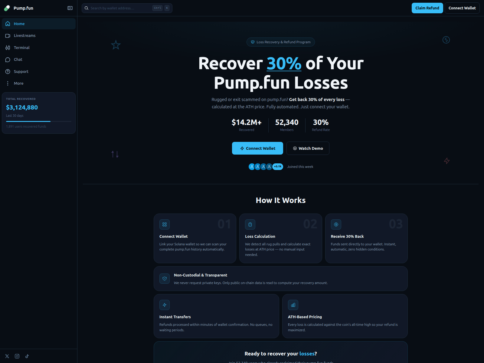 Screenshot of online-live.fun