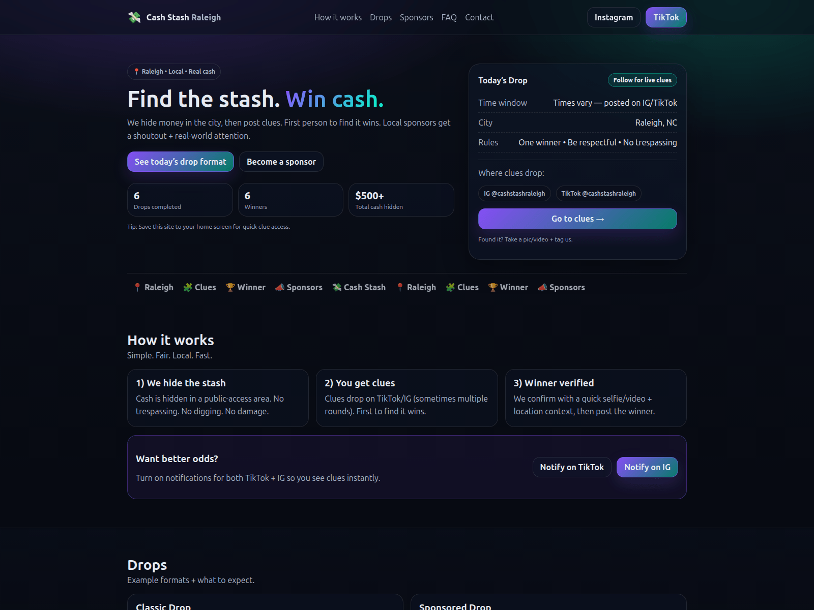 Forensic screenshot of cashstashnc.com