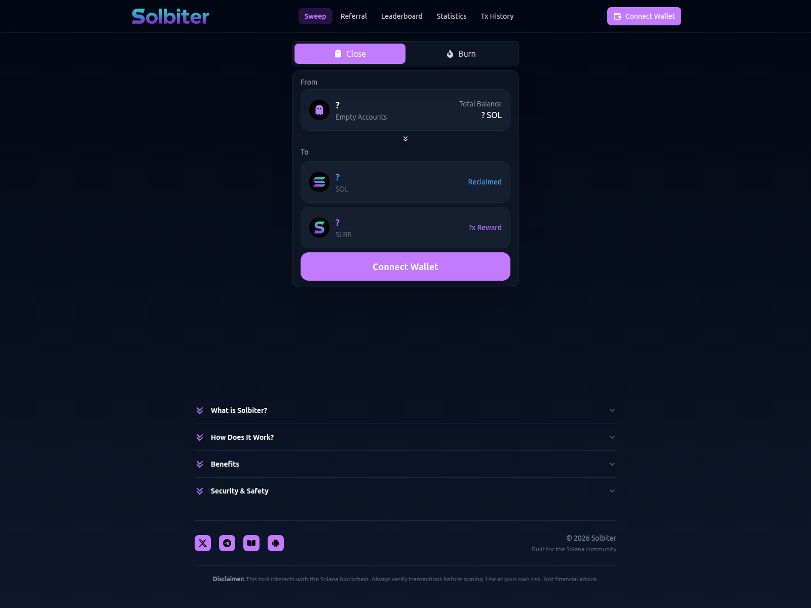 Screenshot of solbiter.com
