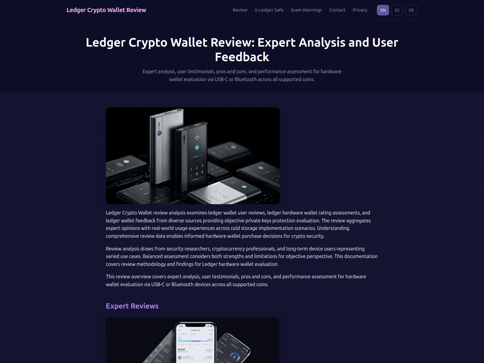 Forensic screenshot of ledger-crypto-wallet-review.com
