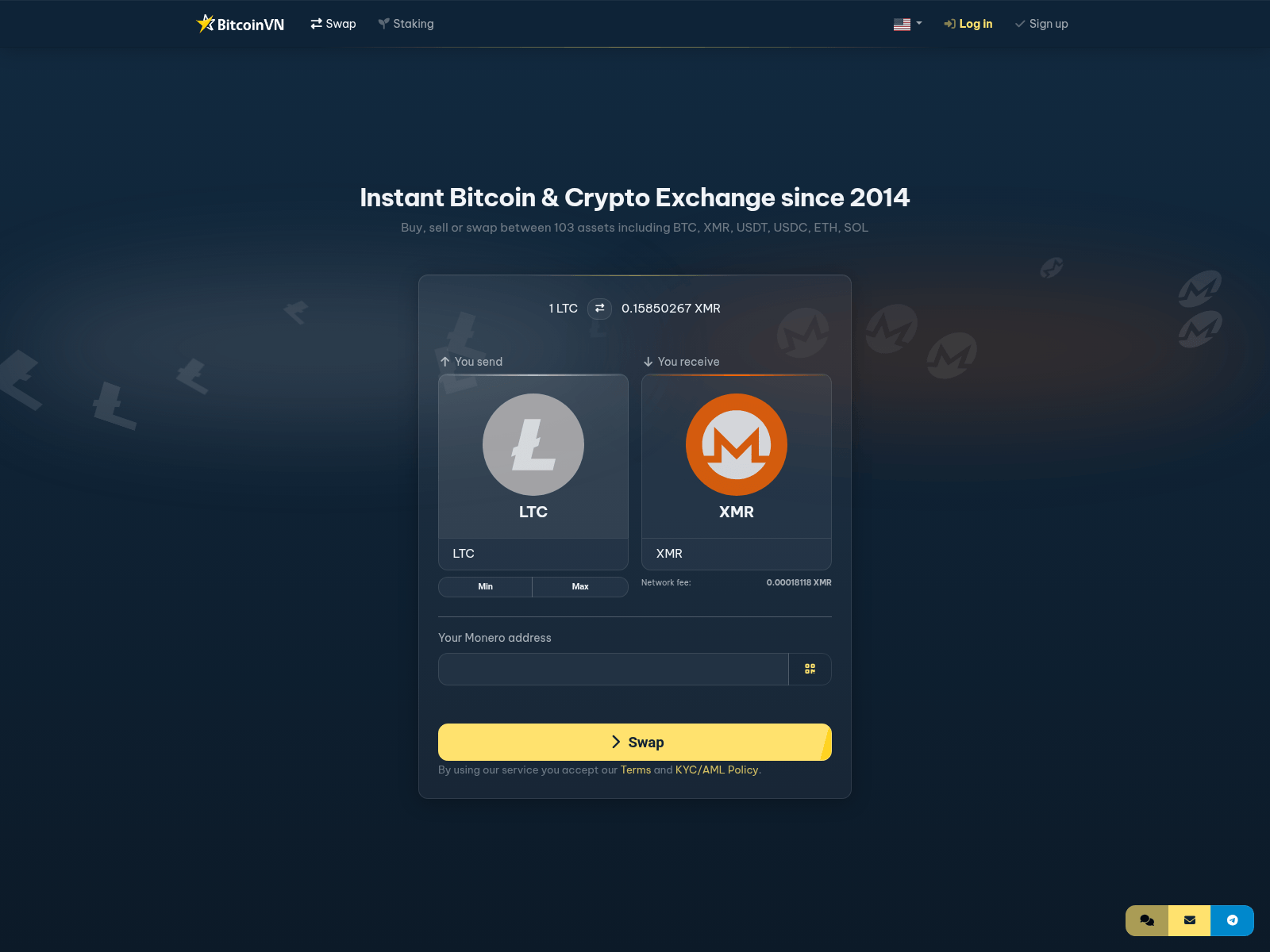 Screenshot of bitcoinvn.co