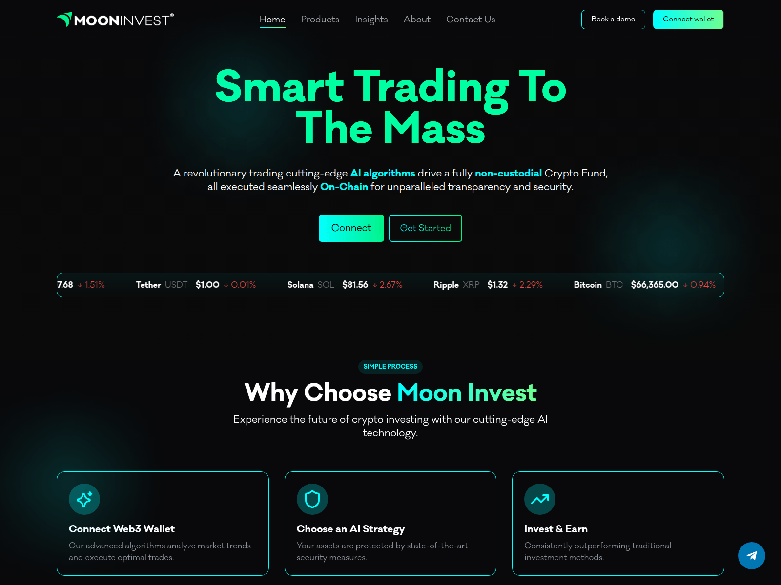 Screenshot of www.mooninvest.ai