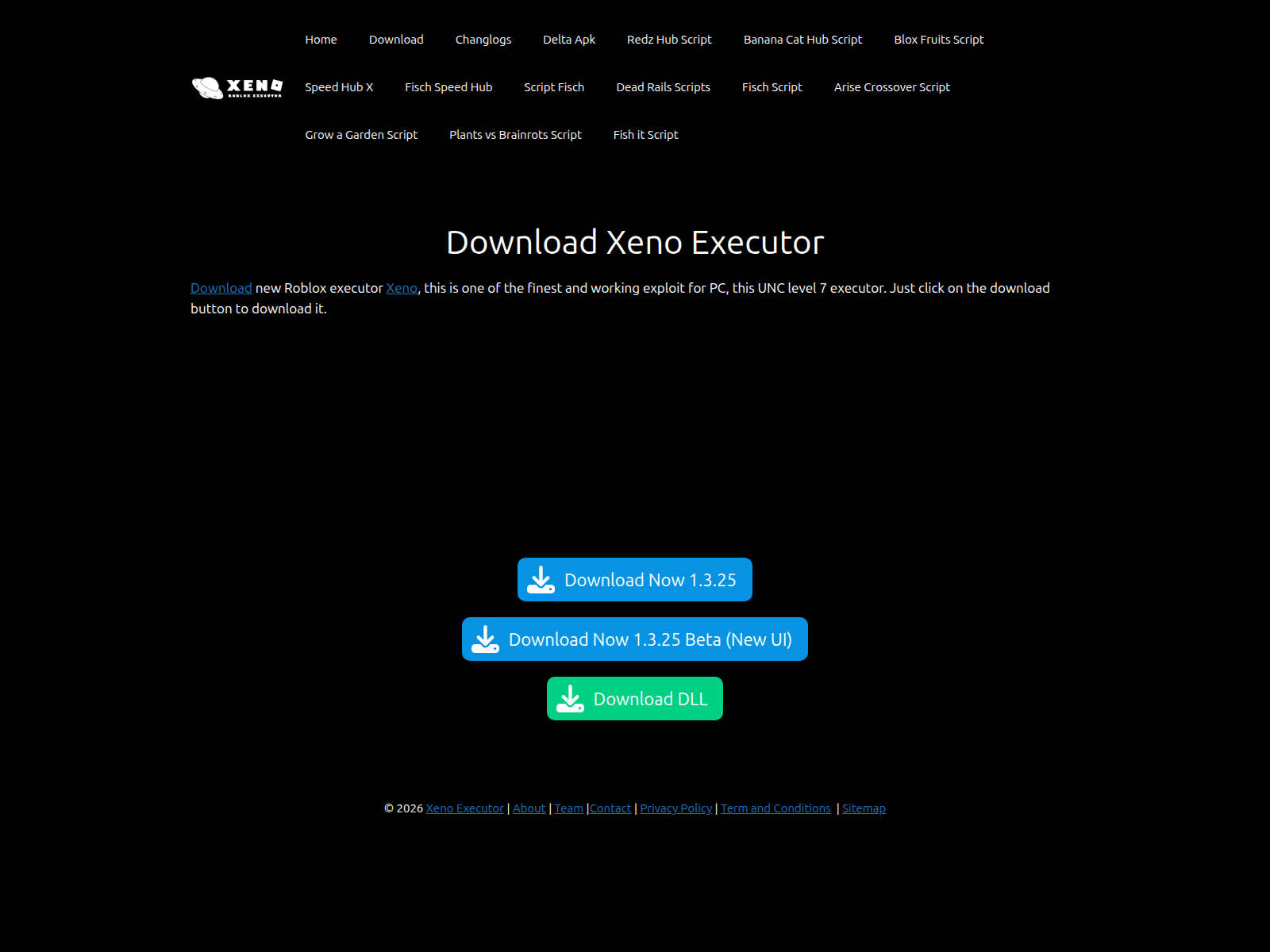 Screenshot of xeno-executor.com