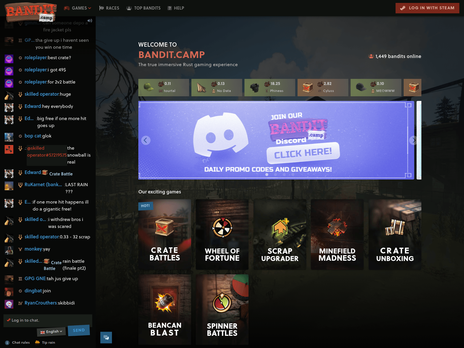 Screenshot of banitcamp.com