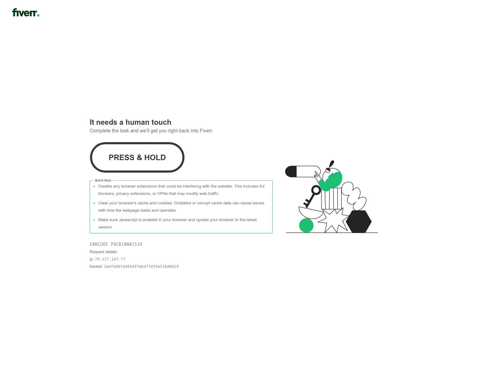 Screenshot of www.fiverr.com