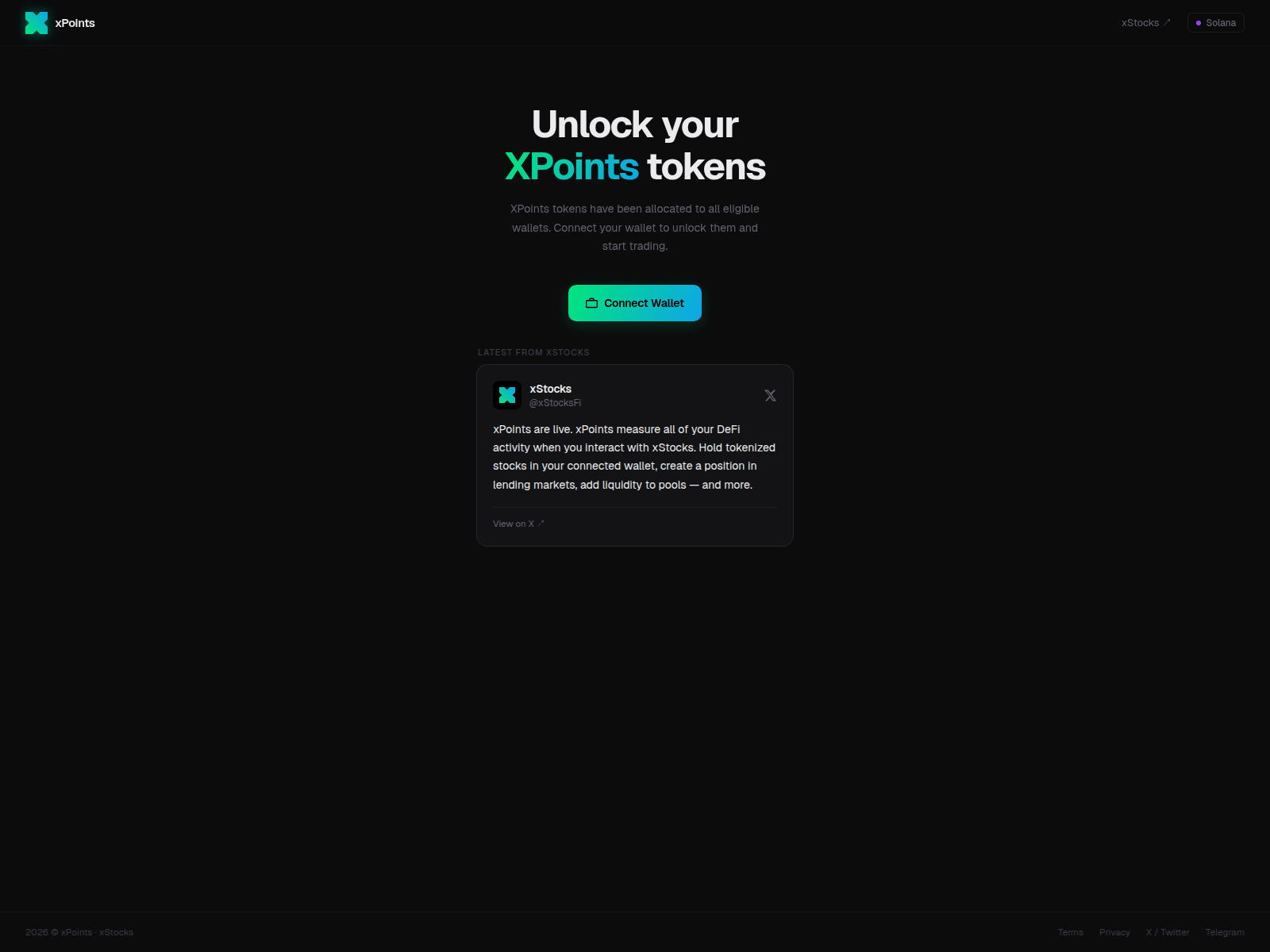 Screenshot of xpoints.fun