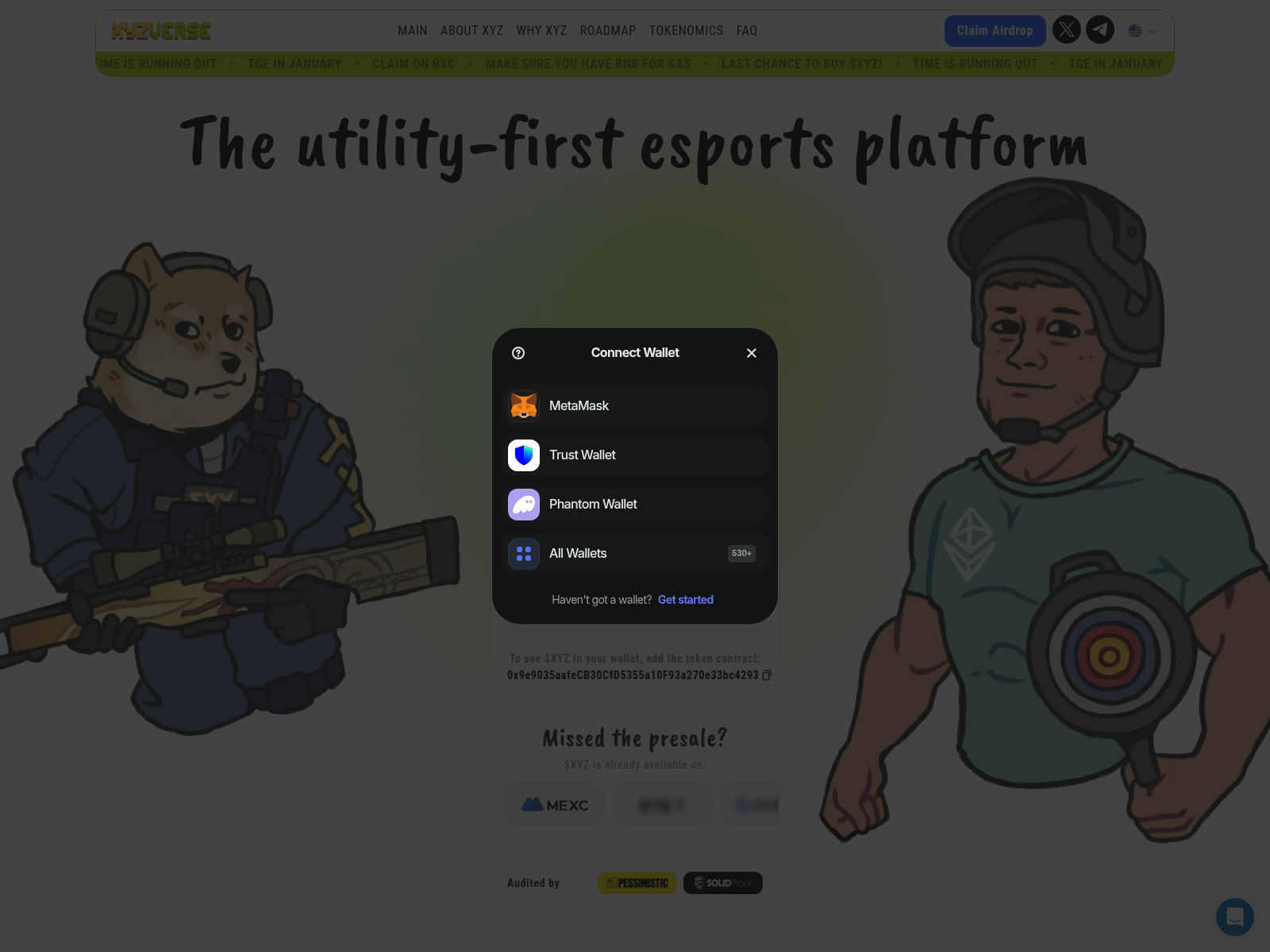 Screenshot of airdropxyzverse.io