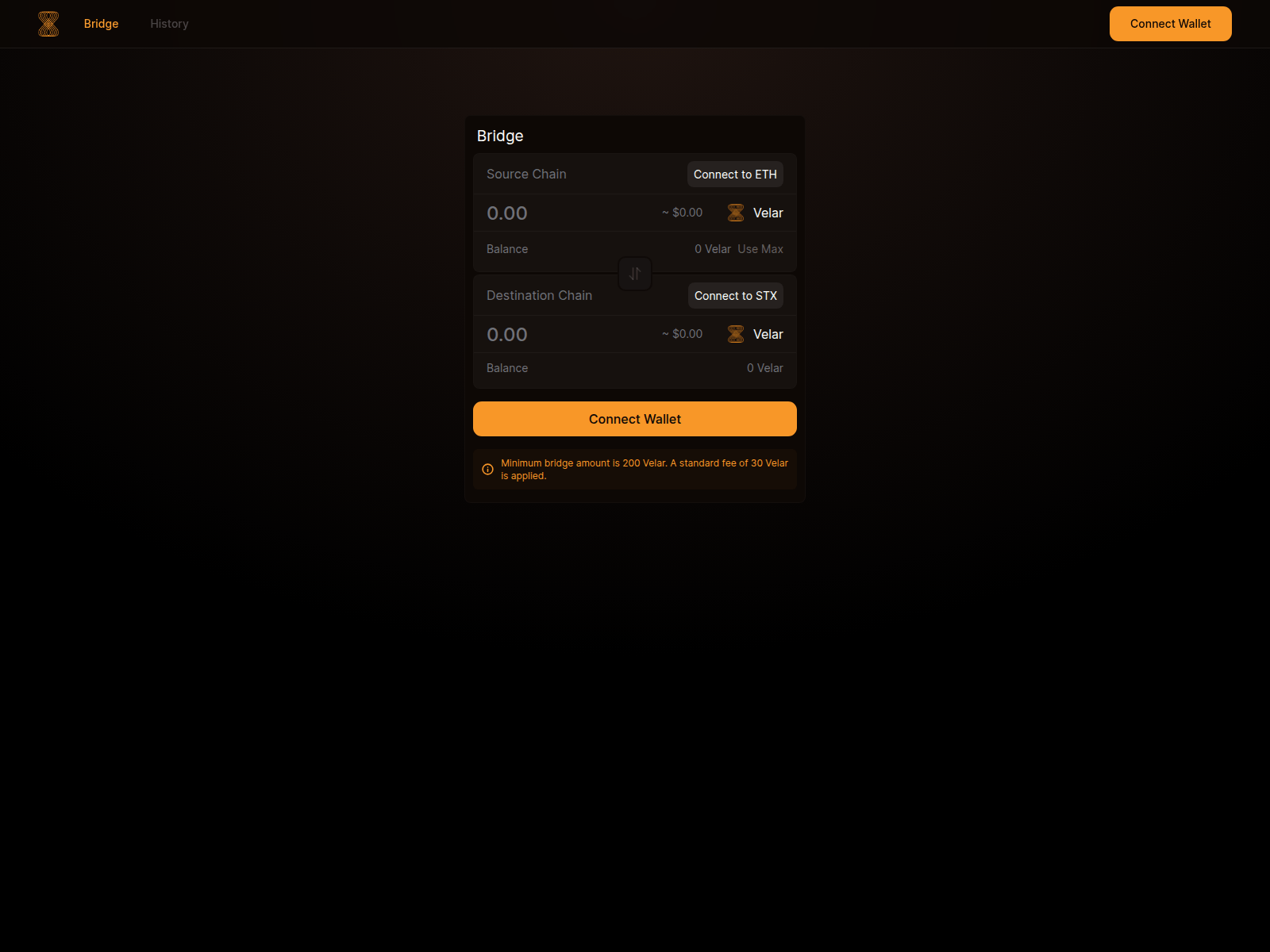 Screenshot of velar-bridge.pages.dev