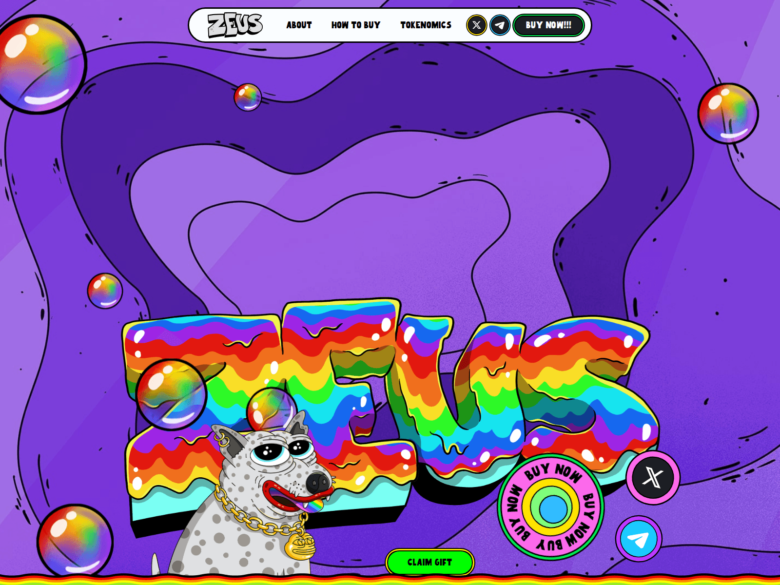 Screenshot of zeus-token.pages.dev
