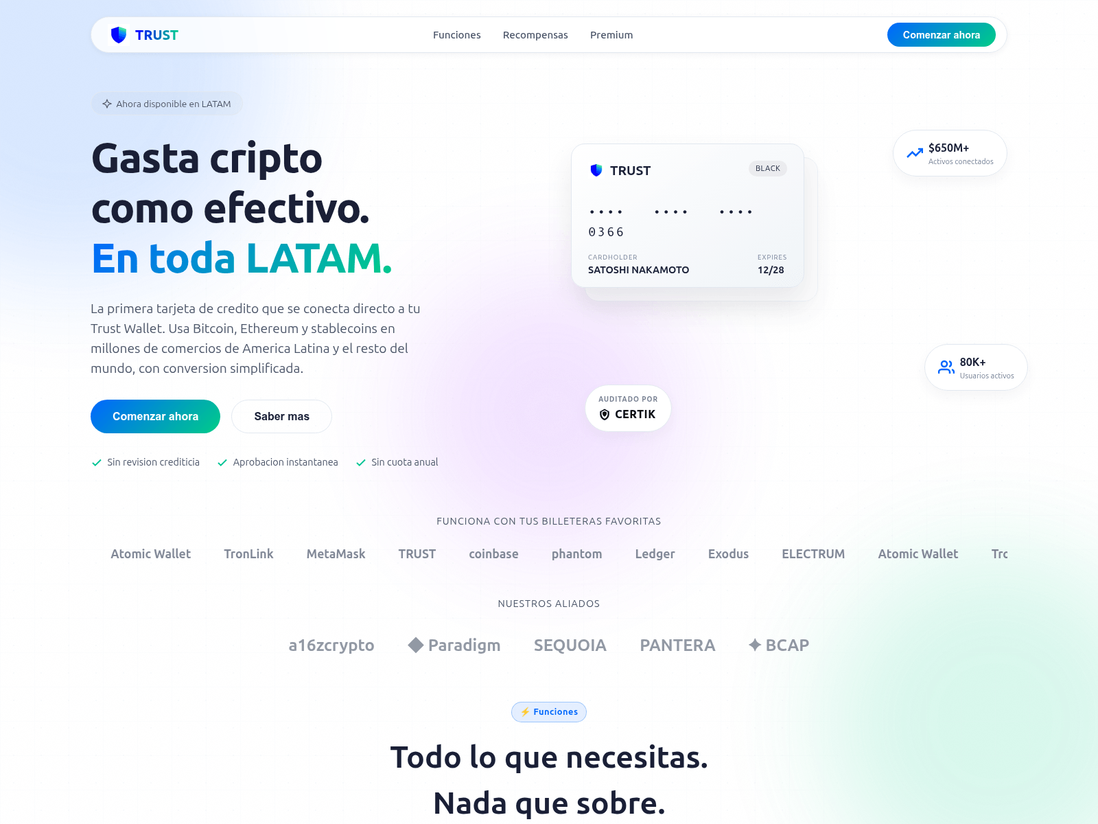 Screenshot of trust-card.shop