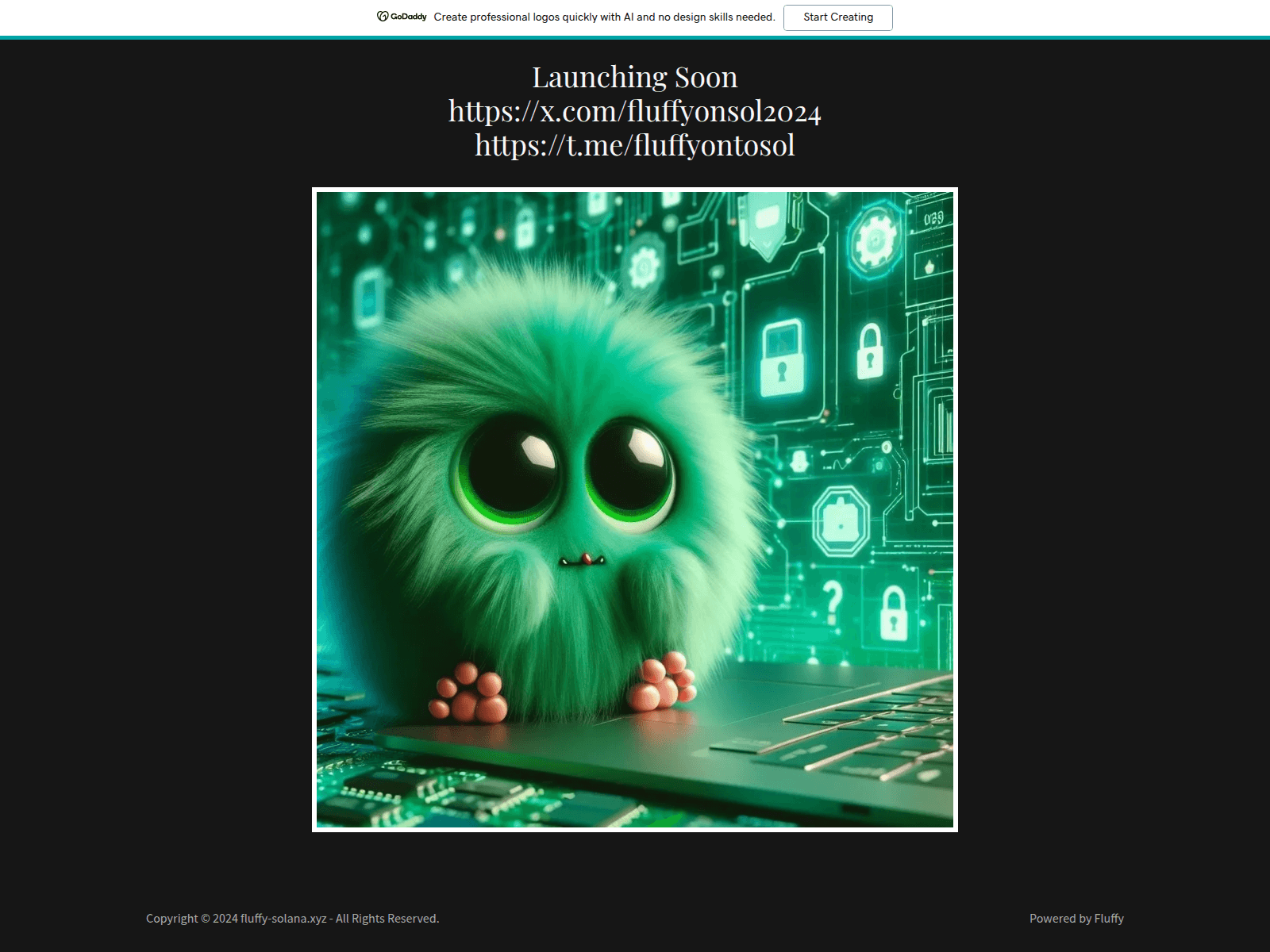 Screenshot of www.fluffy-solana.xyz