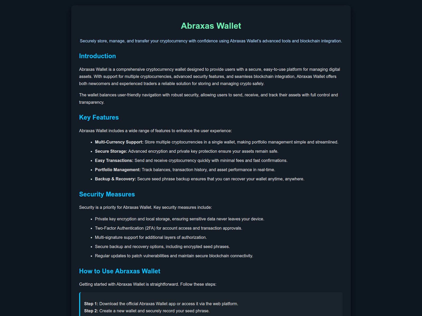 Screenshot of abra-xas-wallet-usa.pages.dev