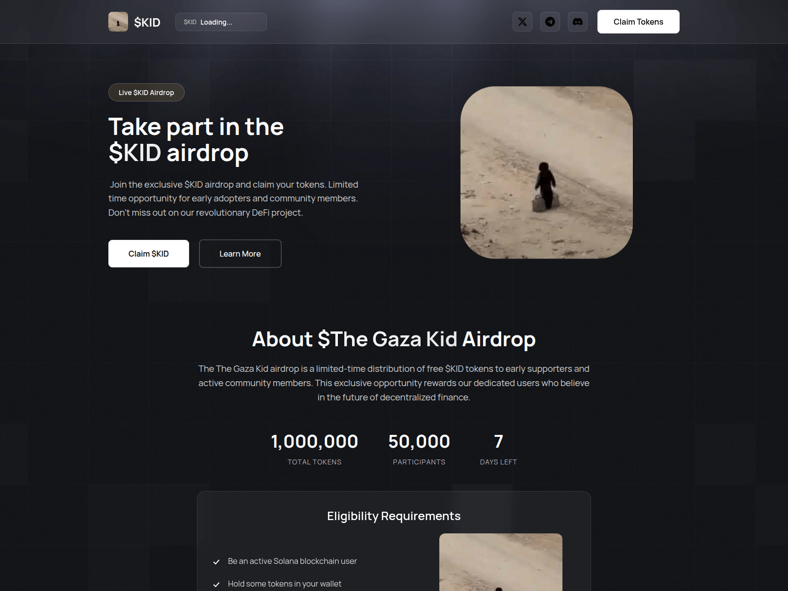 Screenshot of claim-kid.pages.dev
