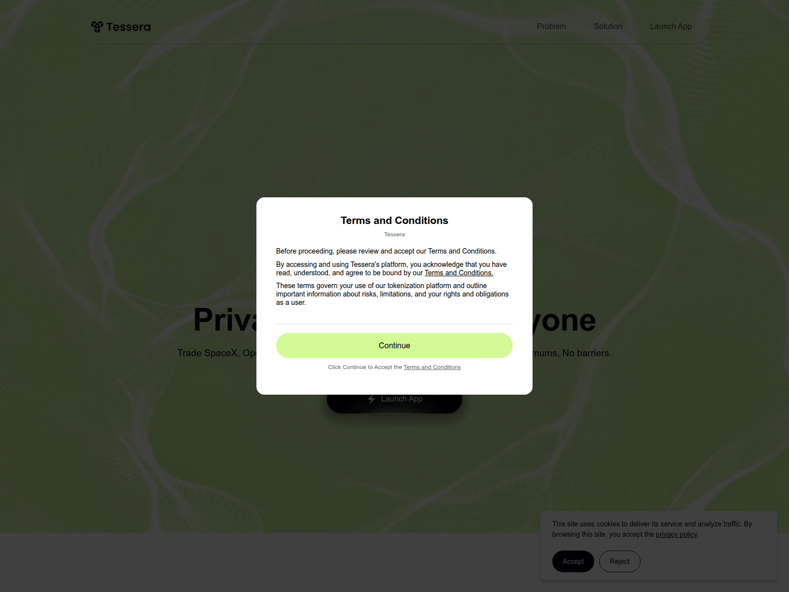 Screenshot of tesserape.xyz