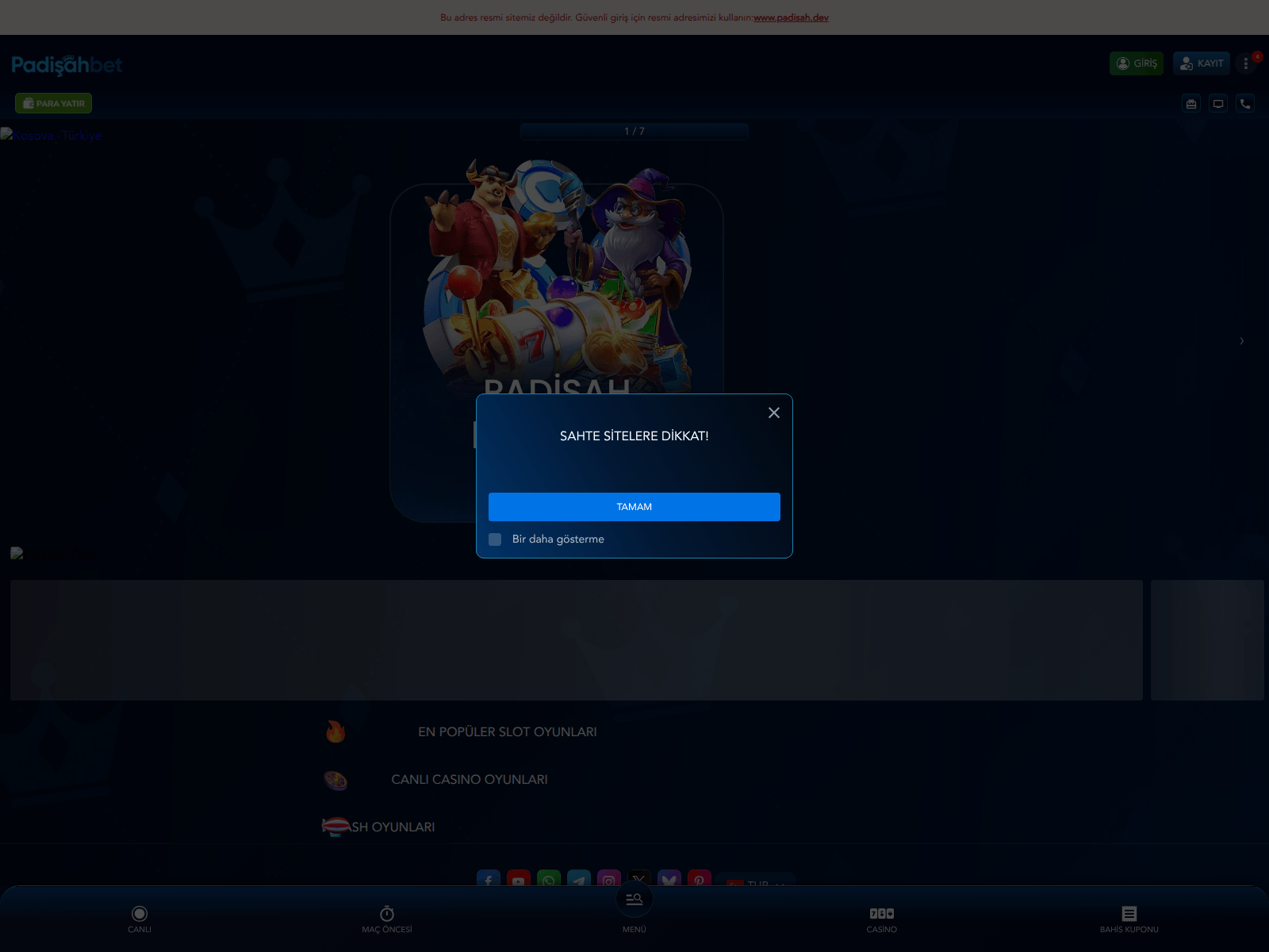 Screenshot of padisahbet1457.com