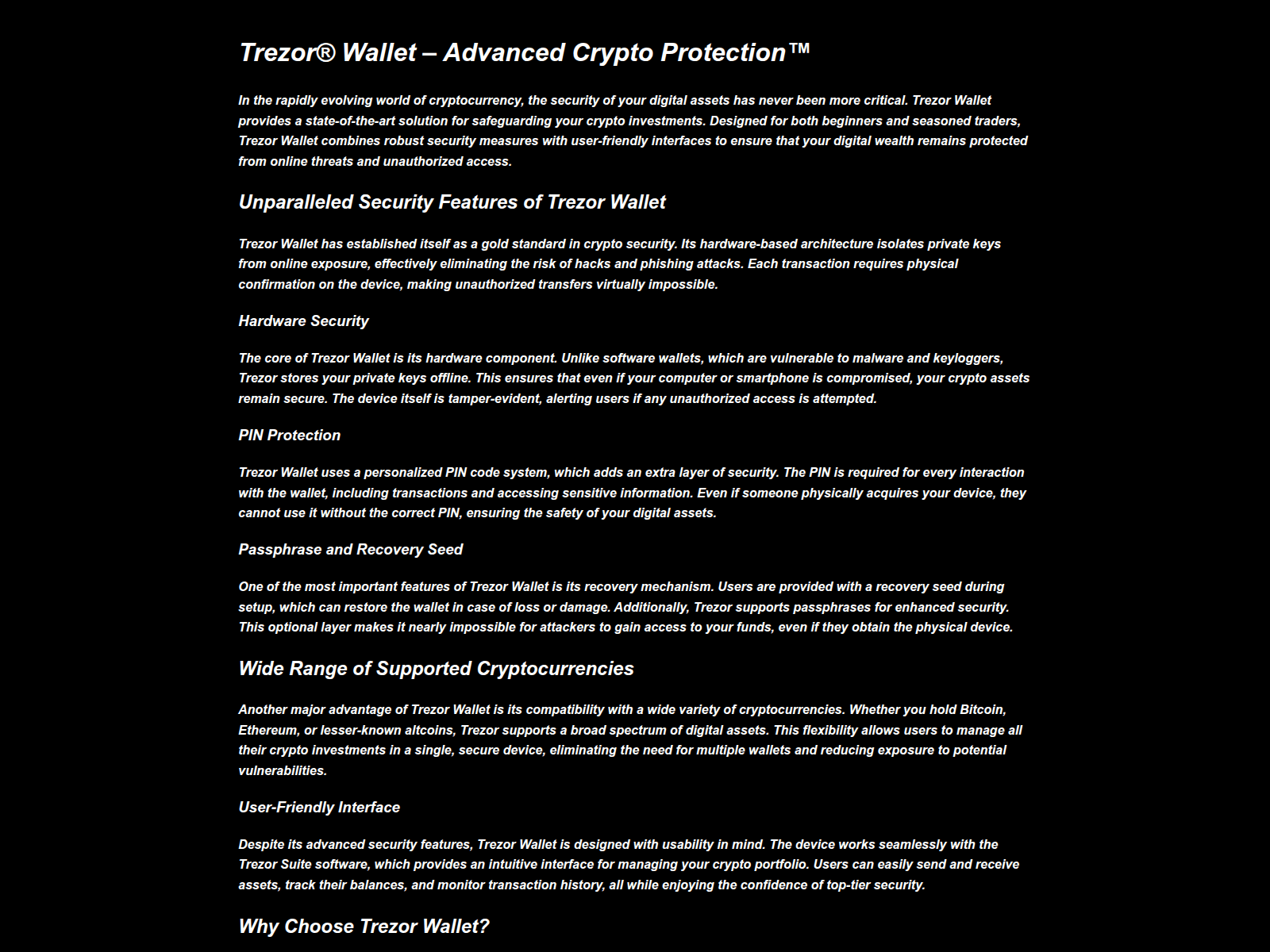 Screenshot of wallt-trezrr-en.pages.dev