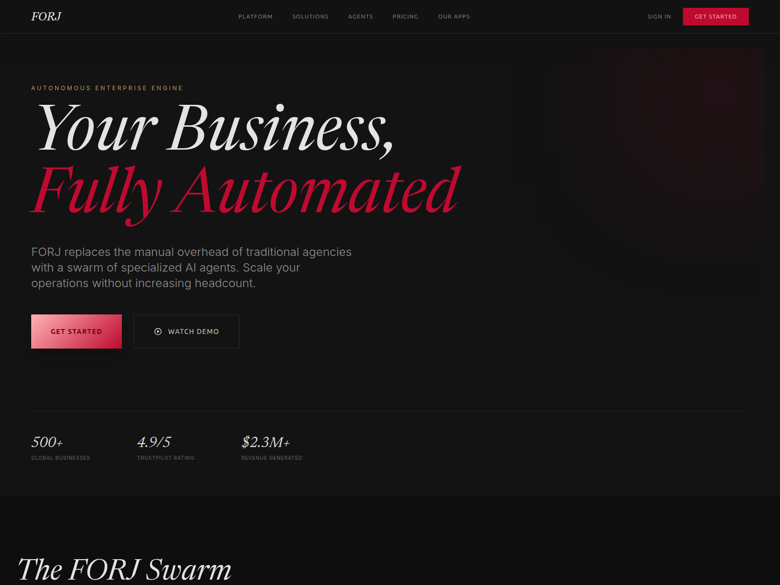 Screenshot of forj-landing.pages.dev
