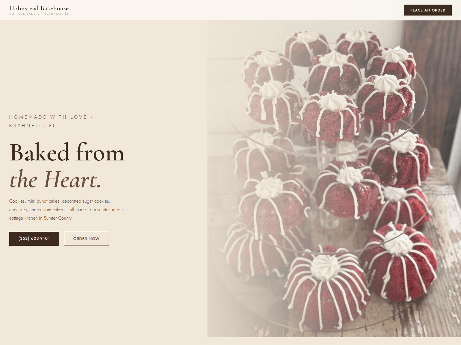 Screenshot of holmstead-bakehouse.pages.dev
