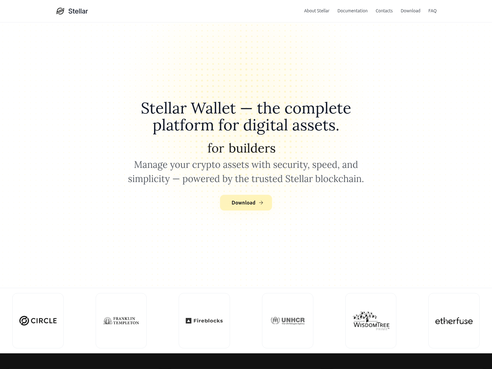 Screenshot of stellar-wallet.org