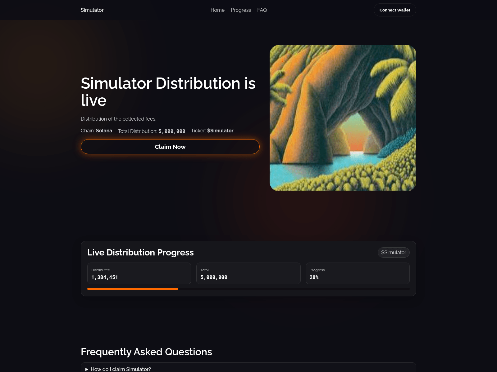 Screenshot of claimsimulator.lol