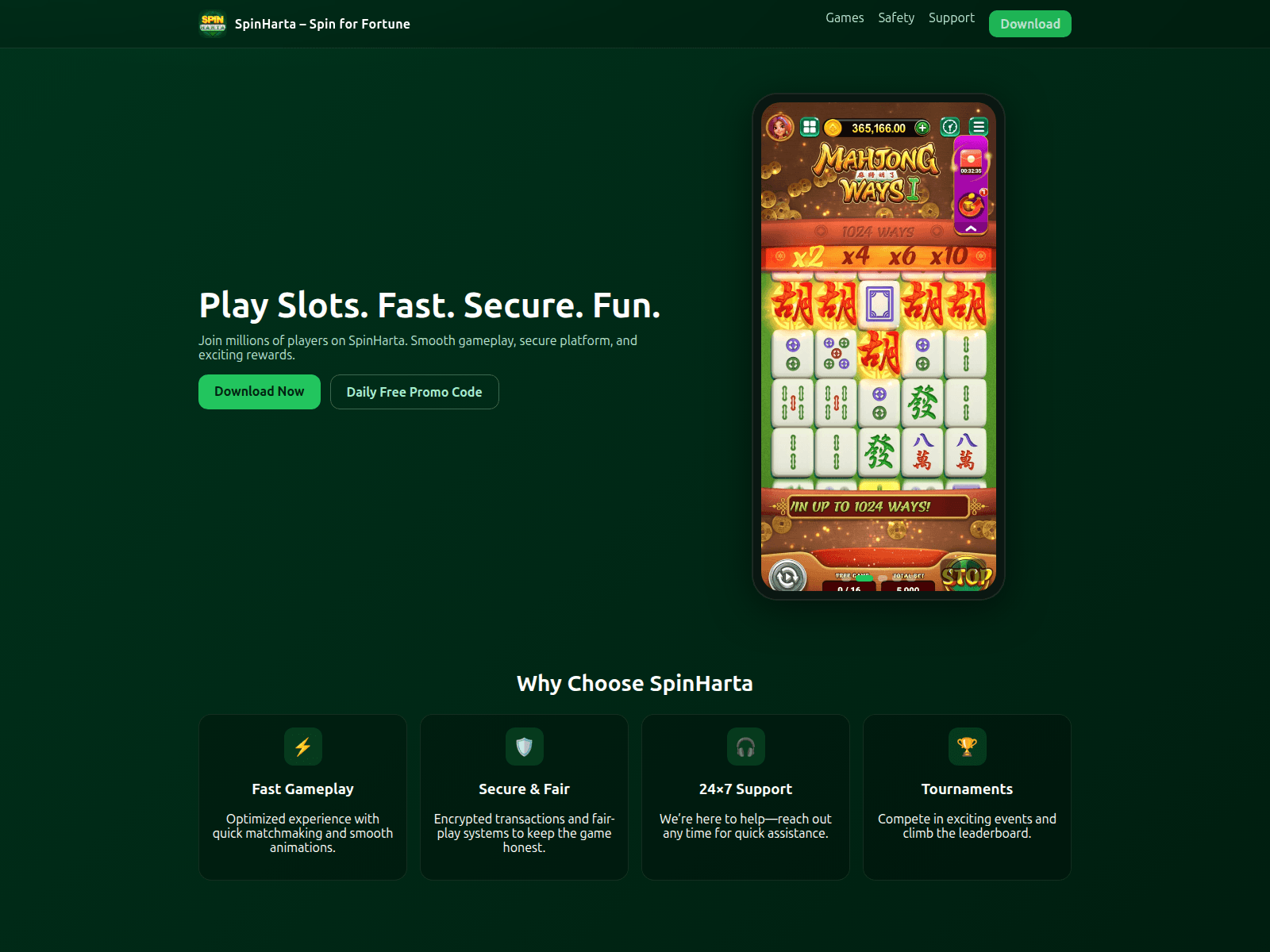 Screenshot of spinhartaonline.com