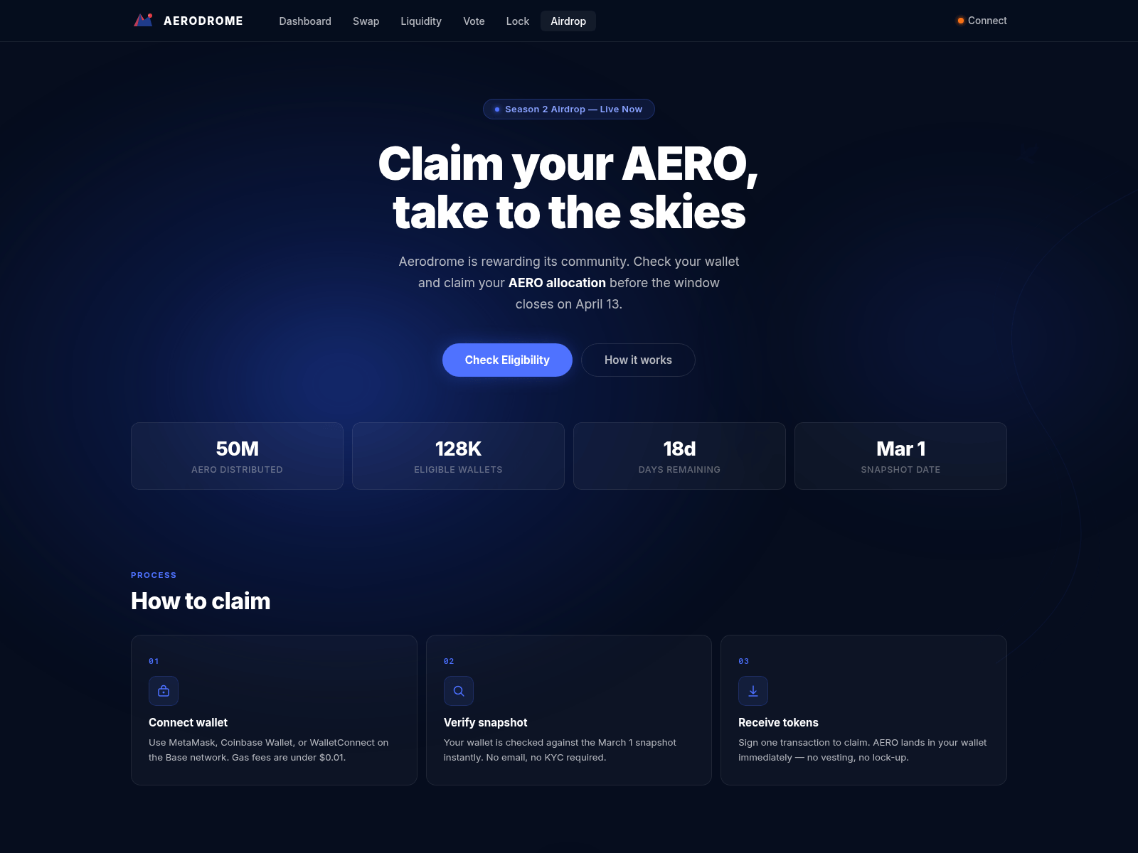 Screenshot of get-aerodrome.xyz