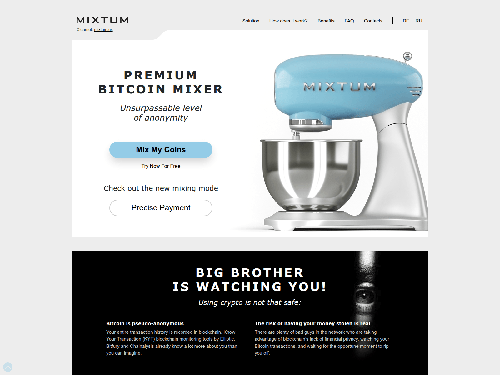 Screenshot of mixtum.us