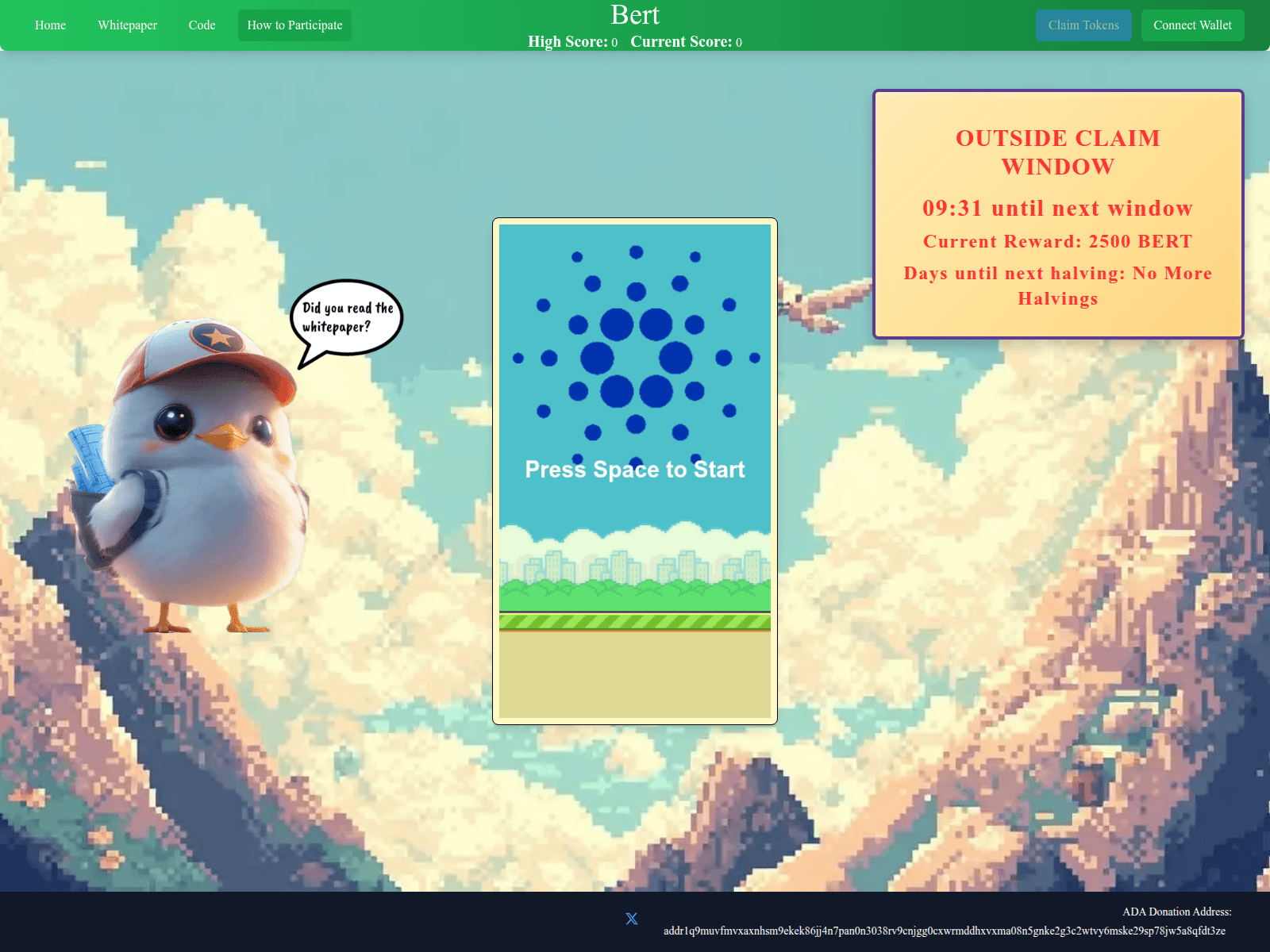Screenshot of www.claimbert.online