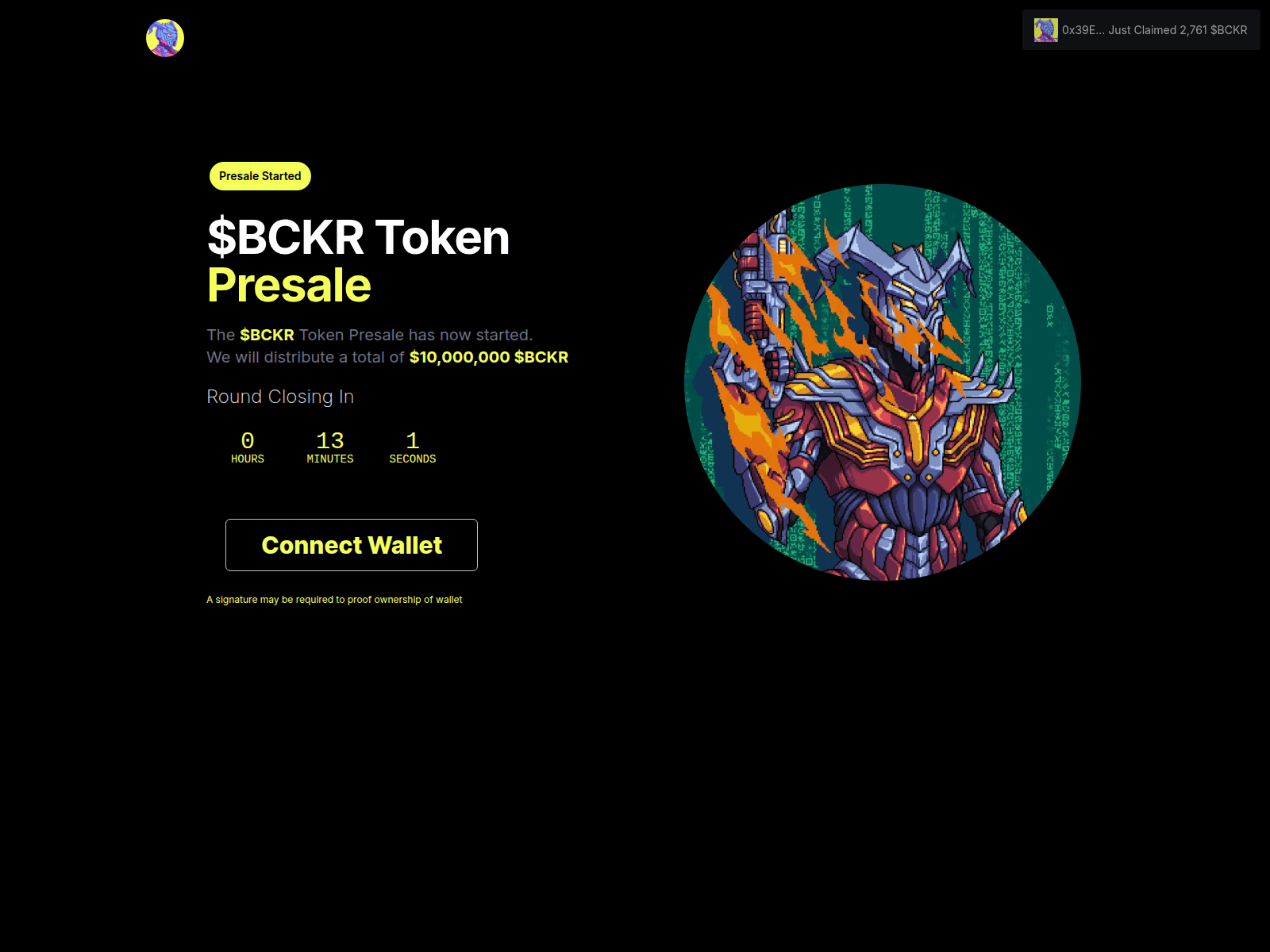 Screenshot of claim-bckrapp.pages.dev